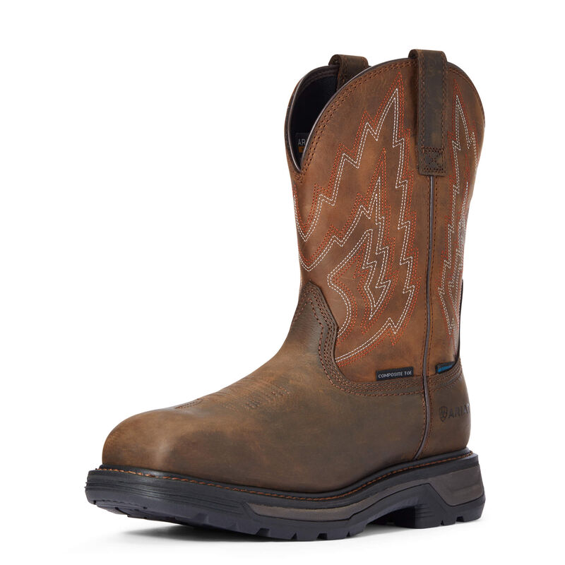 Ariat Big Rig Waterproof Composite Toe - Miesten Ruskea Työsaappaat ( HYSXAK-324 )